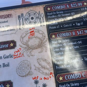 Crab 99 - Menu decoration - Seafood Near Me - Phoenix, Arizona Crab 99 - Menu decoration - Seafood Near Me - Phoenix, Arizona