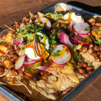 Brimstone PNW Smokehouse - Holy half a sheet pan of Nachos! - Smokehouse Near Me - Gig Harbor, Washington