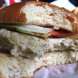the inside of a sandwich