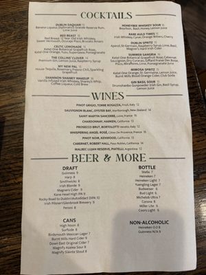 Menu photo 1 Dublin Pub Restaurant Morristown, NJ Menu photo 1 Dublin Pub Restaurant Morristown, NJ
