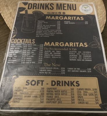 Menu photo 1 Claudia's Margaritas Loreto, BCS
