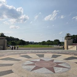 Above the pavilion