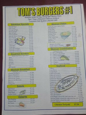 Menu photo 3 Toms Burgers Bell Gardens, CA Menu photo 3 Toms Burgers Bell Gardens, CA