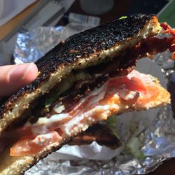 John's Famous Bagels & Deli - Pathetic burnt $6 BLT