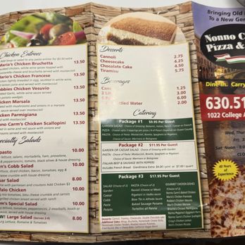Nonno Carm's pizza & pasta - menu, prices may have changed! - Pizza Near Me - Wheaton, Illinois Nonno Carm's pizza & pasta - menu, prices may have changed! - Pizza Near Me - Wheaton, Illinois