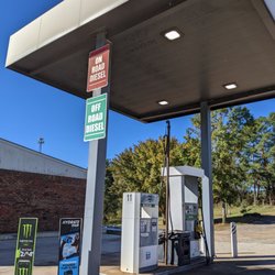 Chevron - Outside, towards the back next to Settingdown Circle. They have pumps with diesel, I believe for off-road vehicles only.
