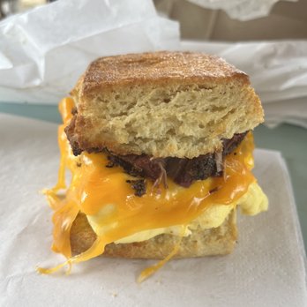 Briscuits - Brisket egg and cheese biscuit - Barbeque Near Me - Austin, Texas