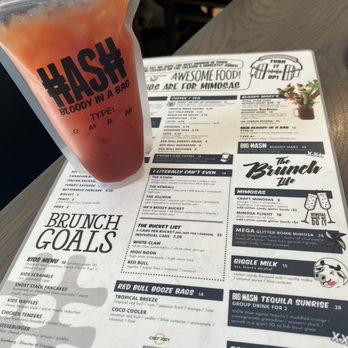 Hash Kitchen - A+ bloody in a bag- gimmicky? Sure... delicious? YES! - Breakfast & Brunch Near Me - Peoria, Arizona Hash Kitchen - A+ bloody in a bag- gimmicky? Sure... delicious? YES! - Breakfast & Brunch Near Me - Peoria, Arizona