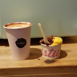 Ice cream and latte Ice cream and latte