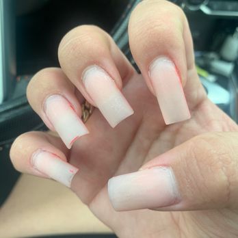 Nail Fetish - Left my nails like this because what I wanted done seemed to be complicated and I just wanted a green French tip ! - Nail Salons Near Me - Palm Springs, Florida Nail Fetish - Left my nails like this because what I wanted done seemed to be complicated and I just wanted a green French tip ! - Nail Salons Near Me - Palm Springs, Florida