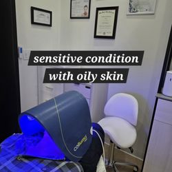 Esthetician Cares 4u - Red Light Therapy helps improve skin health. Benefits include soothing and calming sensitive or oily skin after exfoliation and extraction.