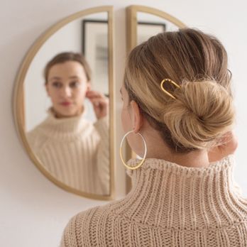The Good Collective - Hammered Hoops, sterling silver dipped in 24K gold. These go with everything! - Jewelry Near Me - Arcata, California