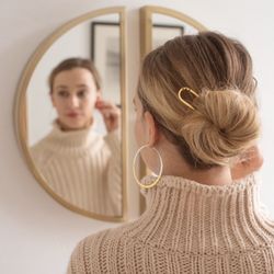 The Good Collective - Hammered Hoops, sterling silver dipped in 24K gold. These go with everything!