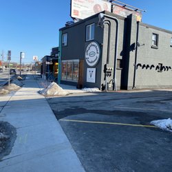 V Food Spot - Side view of building.