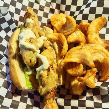 Pacific Boil & Lounge - Soft shell crab poboy with Cajun Fries - Seafood Near Me - Tigard, Oregon Pacific Boil & Lounge - Soft shell crab poboy with Cajun Fries - Seafood Near Me - Tigard, Oregon