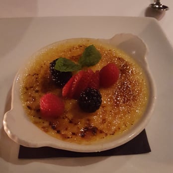 Spaghettini - Creme brulee with fruits - Italian Near Me - Seal Beach, California