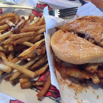 Backporch Drafthouse - Daily special that was super tasty and their awesome fries. - American Near Me - Lawton, Oklahoma