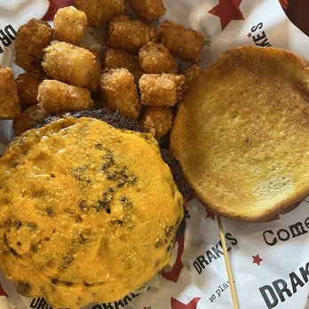 Drake's - Cheeseburger with tots - American Near Me - Knoxville, Tennessee