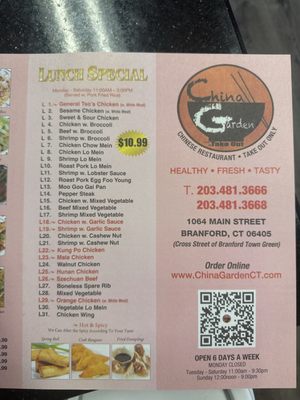 Menu photo 4 China Garden Branford, CT