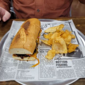Fox and Rye - Dr. Pepper braised short-rib sandwich and house-made BBQ chips - Sandwiches Near Me - Edmond, Oklahoma Fox and Rye - Dr. Pepper braised short-rib sandwich and house-made BBQ chips - Sandwiches Near Me - Edmond, Oklahoma