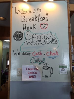 Menu photo 1 The Breakfast Nook Davis, WV