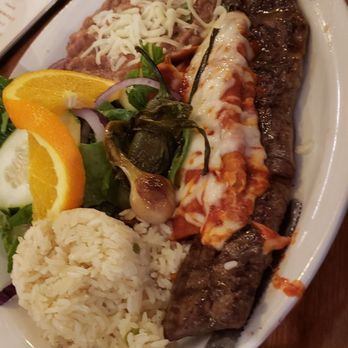 Mariscos La Costa - Steak with enchilada on top - Mexican Near Me - Chicago, Illinois