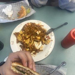 Lindy's Chili & Gerties Ice Cream - Chili cheese fries. Cheeseburger.