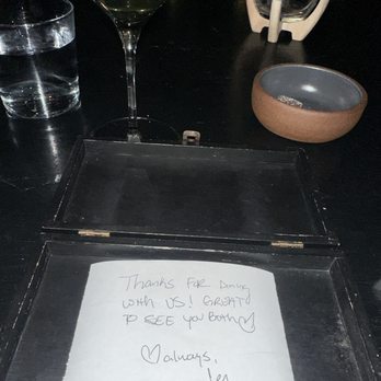 VAGA Restaurant & Bar - Handwritten note from server - Latin American Near Me - Encinitas, California VAGA Restaurant & Bar - Handwritten note from server - Latin American Near Me - Encinitas, California