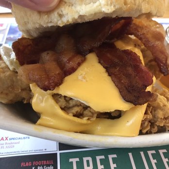 Grumpy's Restaurant - Grumpy's Grumpy's Loaded Chicken Biscuit - Breakfast & Brunch Near Me - Orange Park, Florida