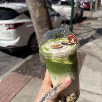 Peekskill Boba - fig and honey Matcha - Bubble Tea Near Me - Peekskill, New York