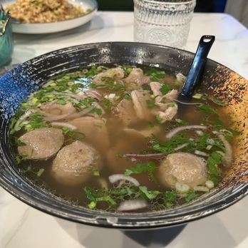Lau Vietnamese Pho - Not much contents for charging $19 a bowl - Desserts Near Me - Saint James, New York