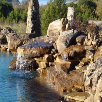 Natural Stone Pools - Natural Bolder Waterfall - Landscaping Near Me - McKinney, Texas Natural Stone Pools - Natural Bolder Waterfall - Landscaping Near Me - McKinney, Texas