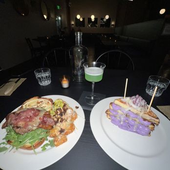 Barrel & Bacon - The signature burger and ube french toast - Cocktail Bars Near Me - Seattle, Washington Barrel & Bacon - The signature burger and ube french toast - Cocktail Bars Near Me - Seattle, Washington