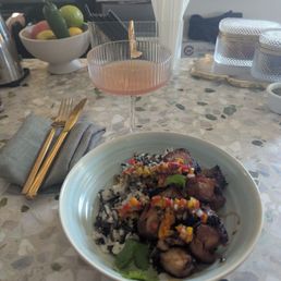 Pork shoulder and belly bowl