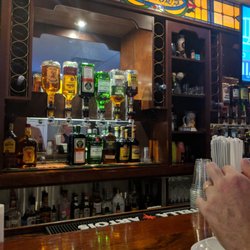R Park Tavern - Behind the bar - nice glass, lighting, and set-up.