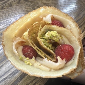 T-Swirl Crêpe - 7. Lychee Romantic Crepe, mini | 4/10/22 - Creperies Near Me - Frisco, Texas
