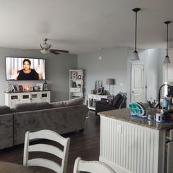 Danny Lay Painting - Customer's wall color change from a mild yellow to a soft light grey.