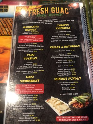 Menu photo 6 Fresh Guacamole Tequila & Bar Ormond Beach, FL