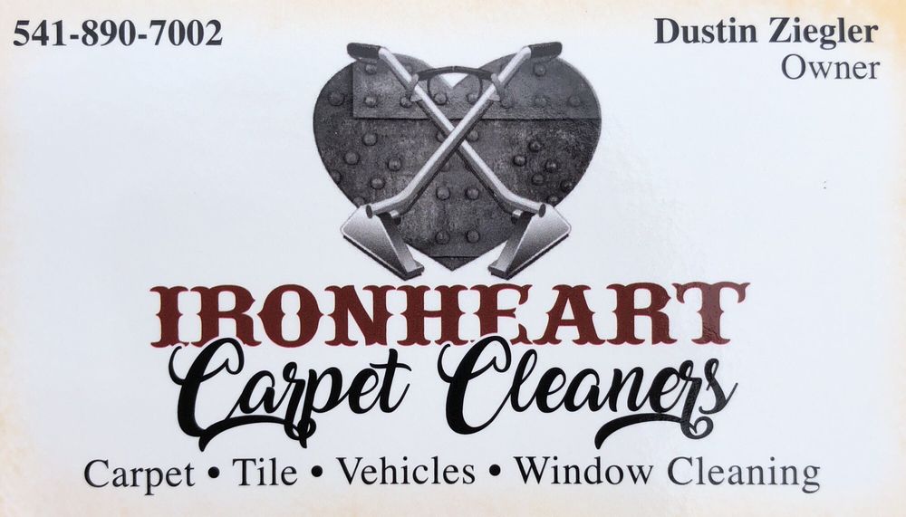 IRONHEART CARPET CLEANING Medford, Oregon Carpet Cleaning Phone