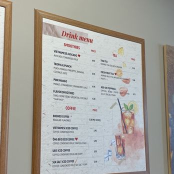 Banh Mi Ong Beo - Drink menu - Vietnamese Near Me - Chantilly, Virginia