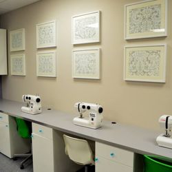 EcoEquitable - Our sewing classroom is bright, clean and cheerful.