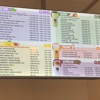 Kung Fu Tea Greenwood - Menu - Bubble Tea Near Me - Indianapolis, Indiana
