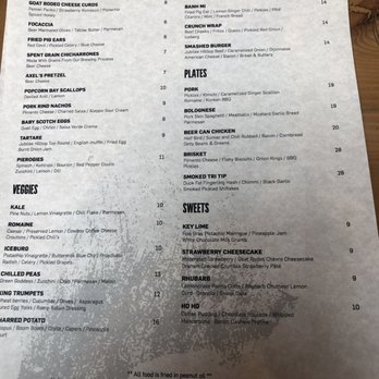 Cinderlands Warehouse - Food menu - Breweries Near Me - Pittsburgh, Pennsylvania