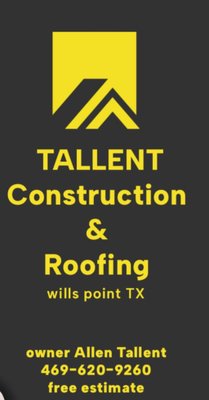 Tallent Construction & Roofing Logo