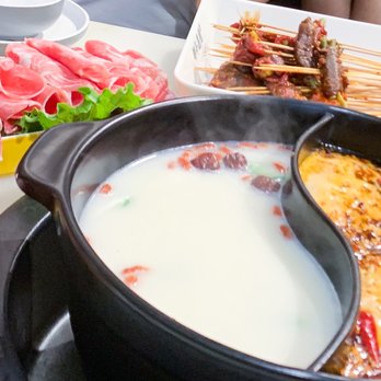 Nice 2 Meet U - Skewer Hot Pot ~ they take your temperature before you go in and seat you super far away from people! - Hot Pot Near Me - San Gabriel, California