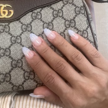 Eagle Nails Salon - Full set, almond shape w/ ombré "dip & dab" gel polish. - Nail Salons Near Me - Kaneohe, Hawaii
