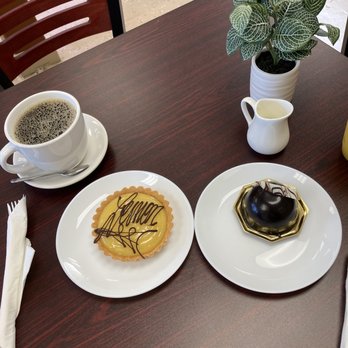 Angela's Pastries - Lemon tart and chocolate mousse cake. - Bakeries Near Me - Paso Robles, California Angela's Pastries - Lemon tart and chocolate mousse cake. - Bakeries Near Me - Paso Robles, California