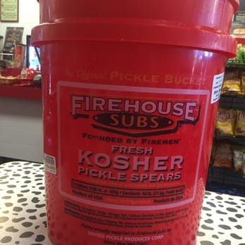 Firehouse Subs - 5 gallon pickle bucket for $2! We're starting a collection. - Fast Food Near Me - Las Vegas, Nevada Firehouse Subs - 5 gallon pickle bucket for $2! We're starting a collection. - Fast Food Near Me - Las Vegas, Nevada