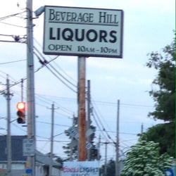 Beverage Hill Liquor Store - Sign - open 10 AM - 10 PM