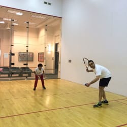 Patti and Allan Herbert Wellness Center - Raquetball courts at the University of Miami's Wellness Center.